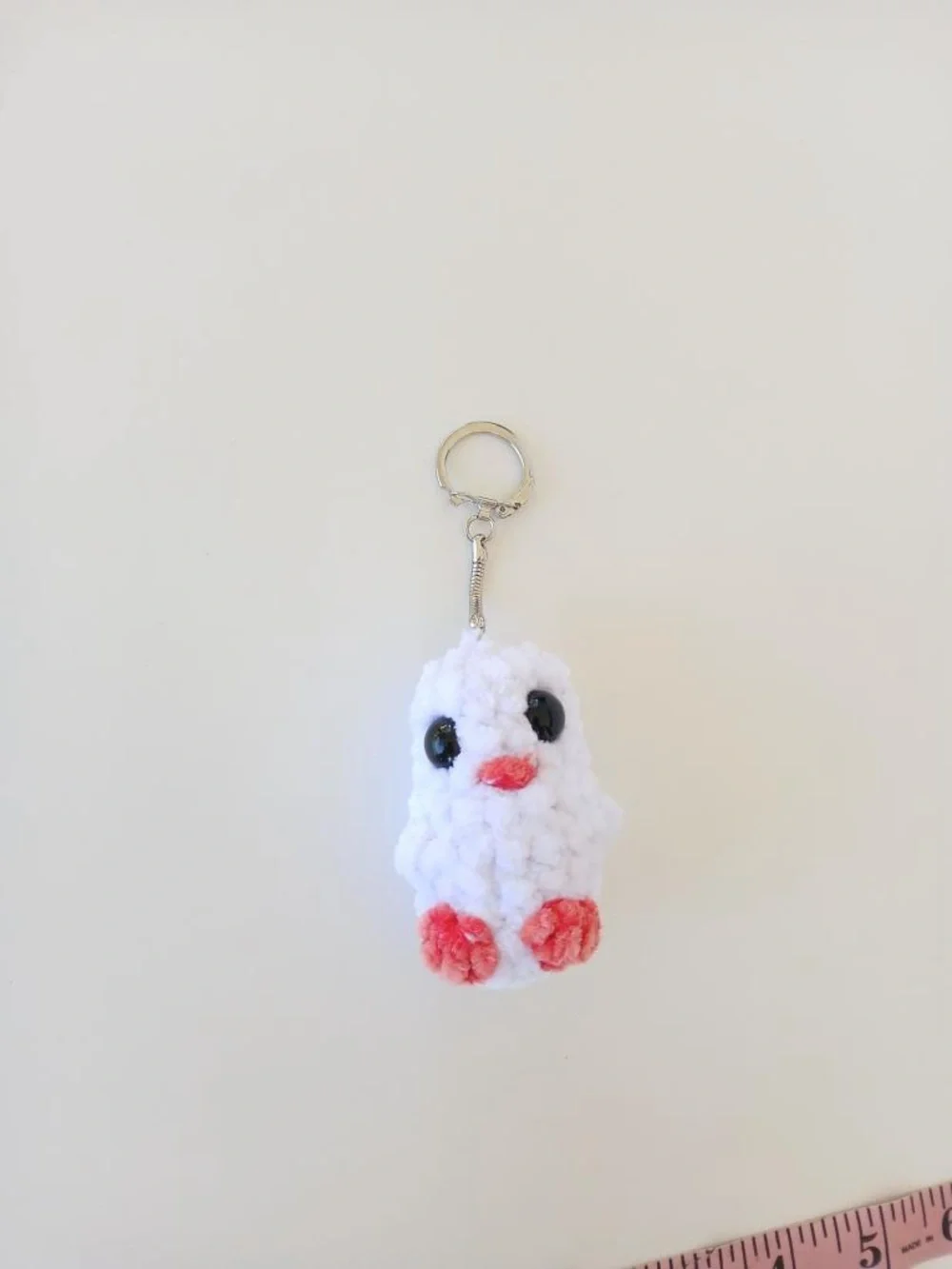Crochet stuffed duck keychain handmade - Picture 2 of 4